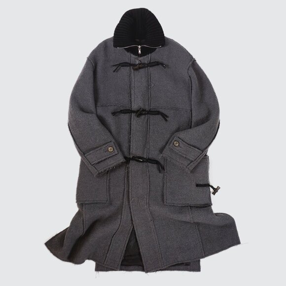 Solid Homme Heavy Wool Duffle-Style Coat — Size 50 (KR 105) — Made in Korea - Picture 1 of 14
